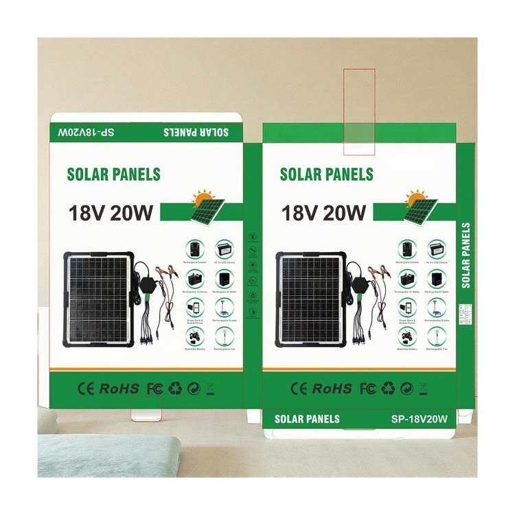 太阳能光伏板充电输入电压18V20瓦输出12V9V5V太阳能灯户外超亮