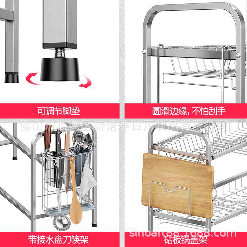不锈钢可伸缩厨房置物碗碟架锅碗瓢盆杯收纳水槽快速沥水篮新品