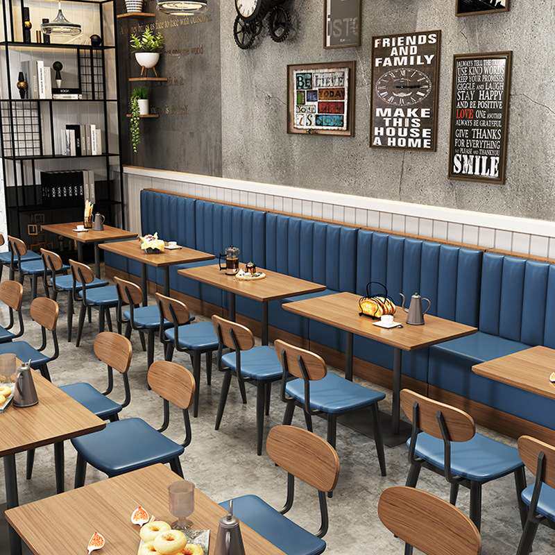 北欧咖啡厅桌椅loft酒吧主题西餐厅卡座甜品店奶茶店沙发桌椅组合