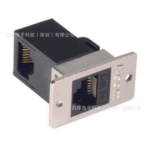L-COM ECF504-R5E 超5类直角型RJ45面板安装耦合器套件 现货