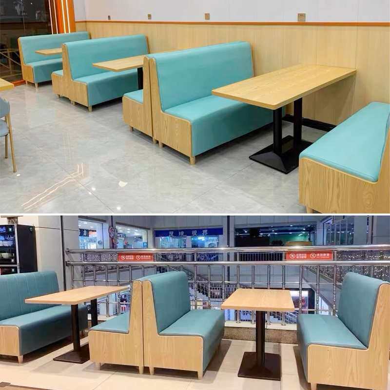 卡座沙发餐桌火锅店咖啡厅奶茶店西餐厅桌椅餐饮酒吧靠墙商用