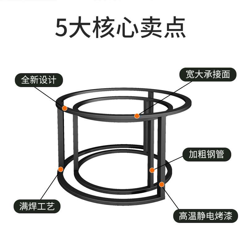 北欧茶几架子大理石简约现代小户型客厅组合小边几圆形桌腿脚现货