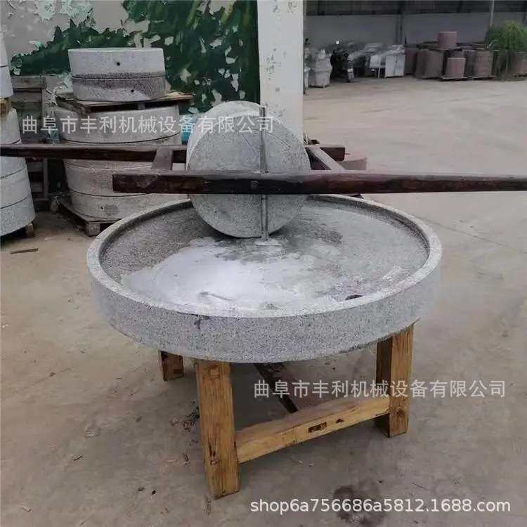 电动双辊艾绒石碾 60型香油石磨 商用豆浆米浆电动石磨