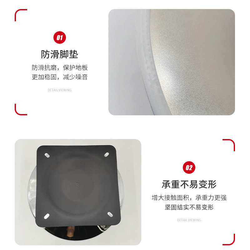 不锈钢电镀沙发椅转盘商场柜台旋转椅子承重底盘防滑防锈凳子底座