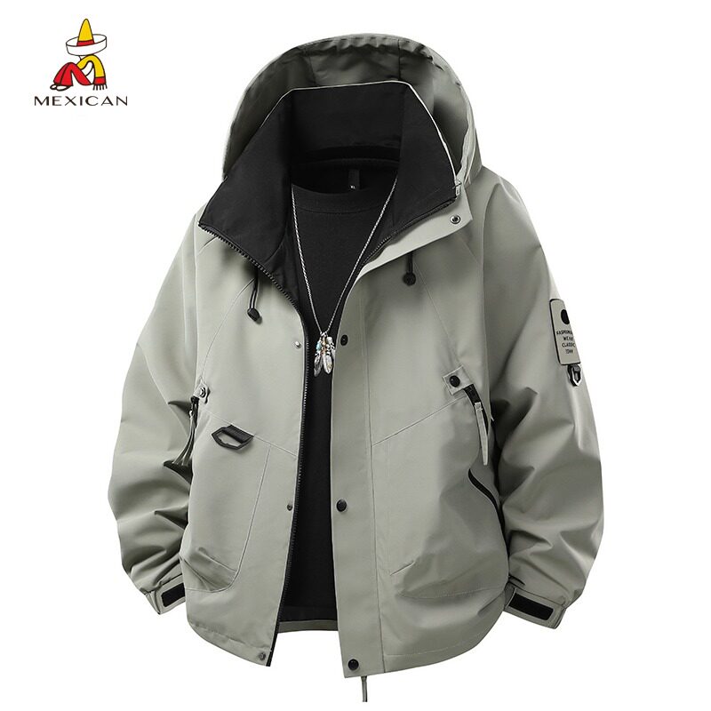 Mexican/稻草人夹克男女款春秋季户外登山服防风防水休闲冲锋外套