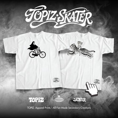 SKATER复古重磅纯棉宽松短袖T恤