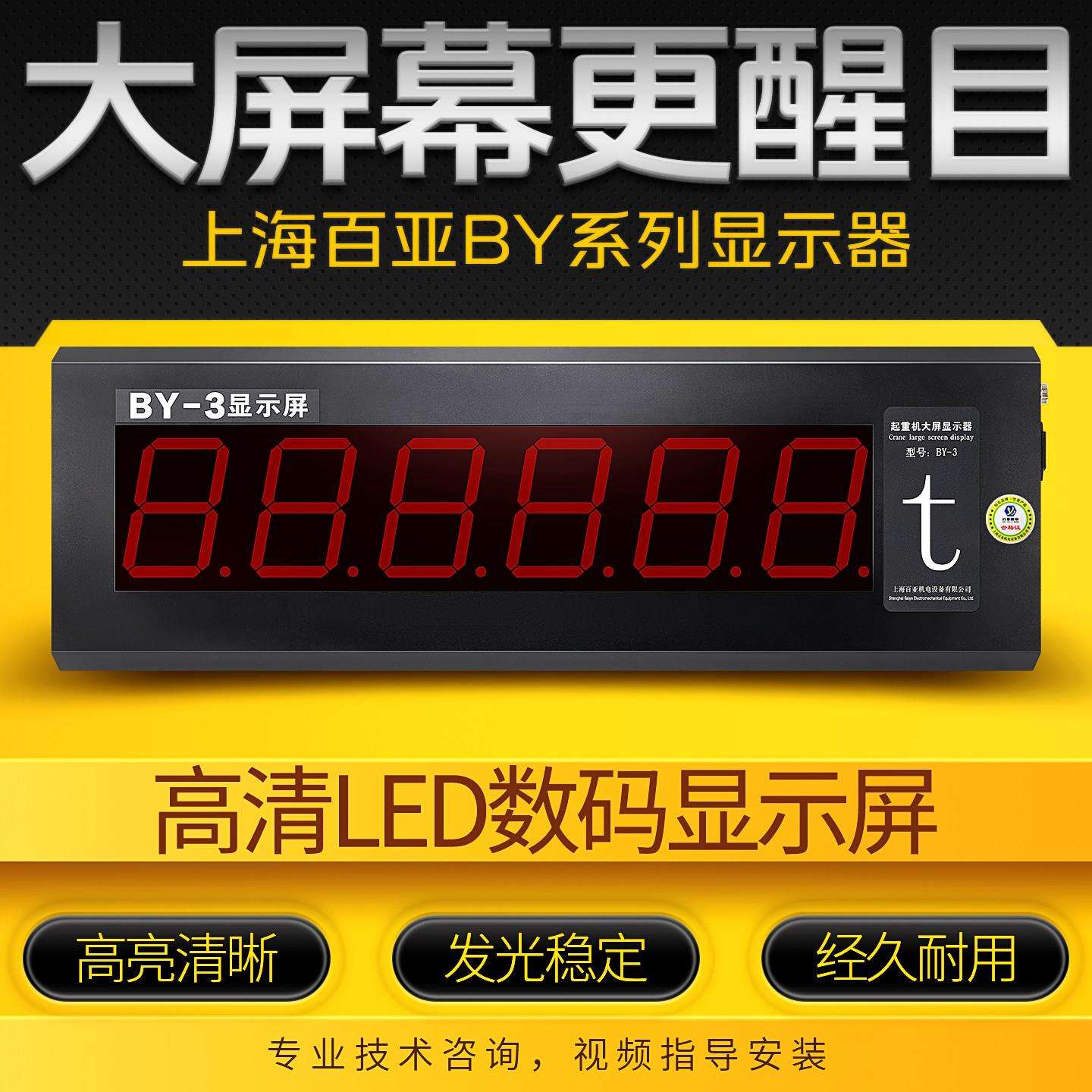 上海百亚BY系列大屏幕显示器3/5/8/12寸起重设备仪表外接显示器