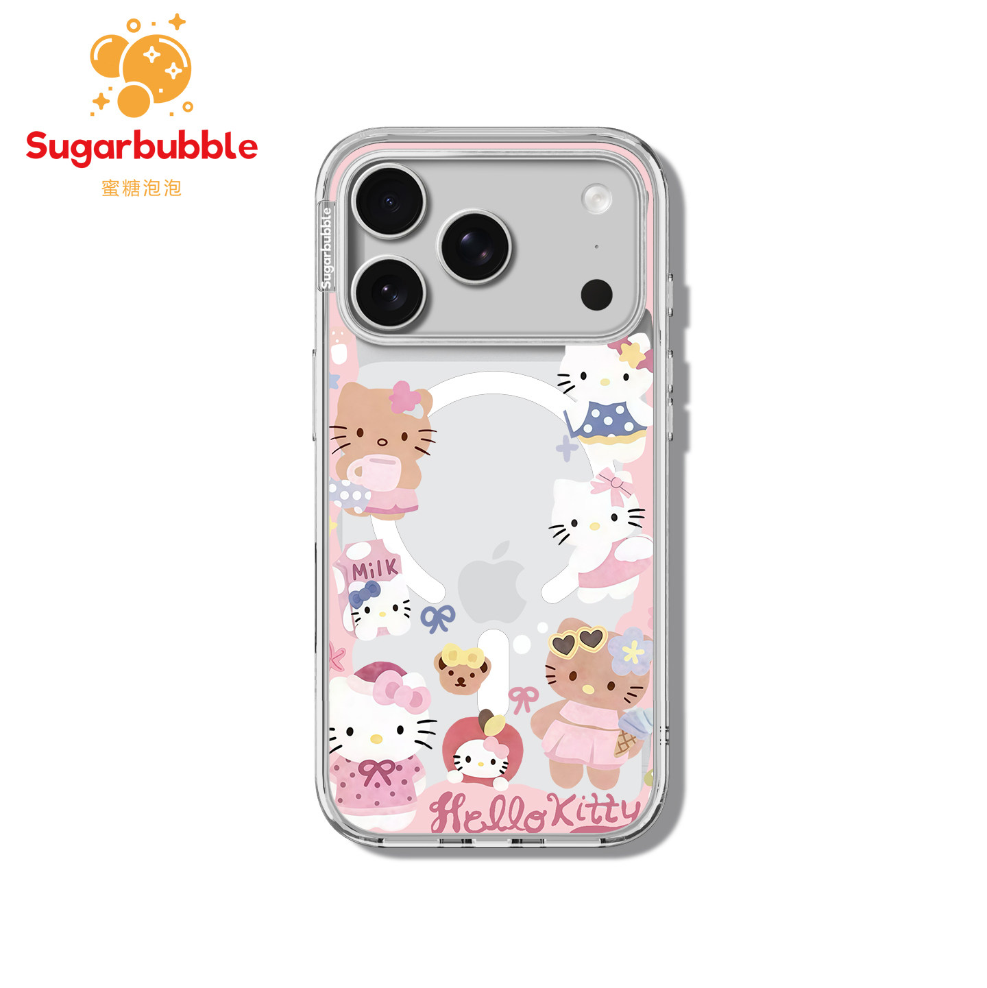 粉色Hellokitty环绕苹果手机壳