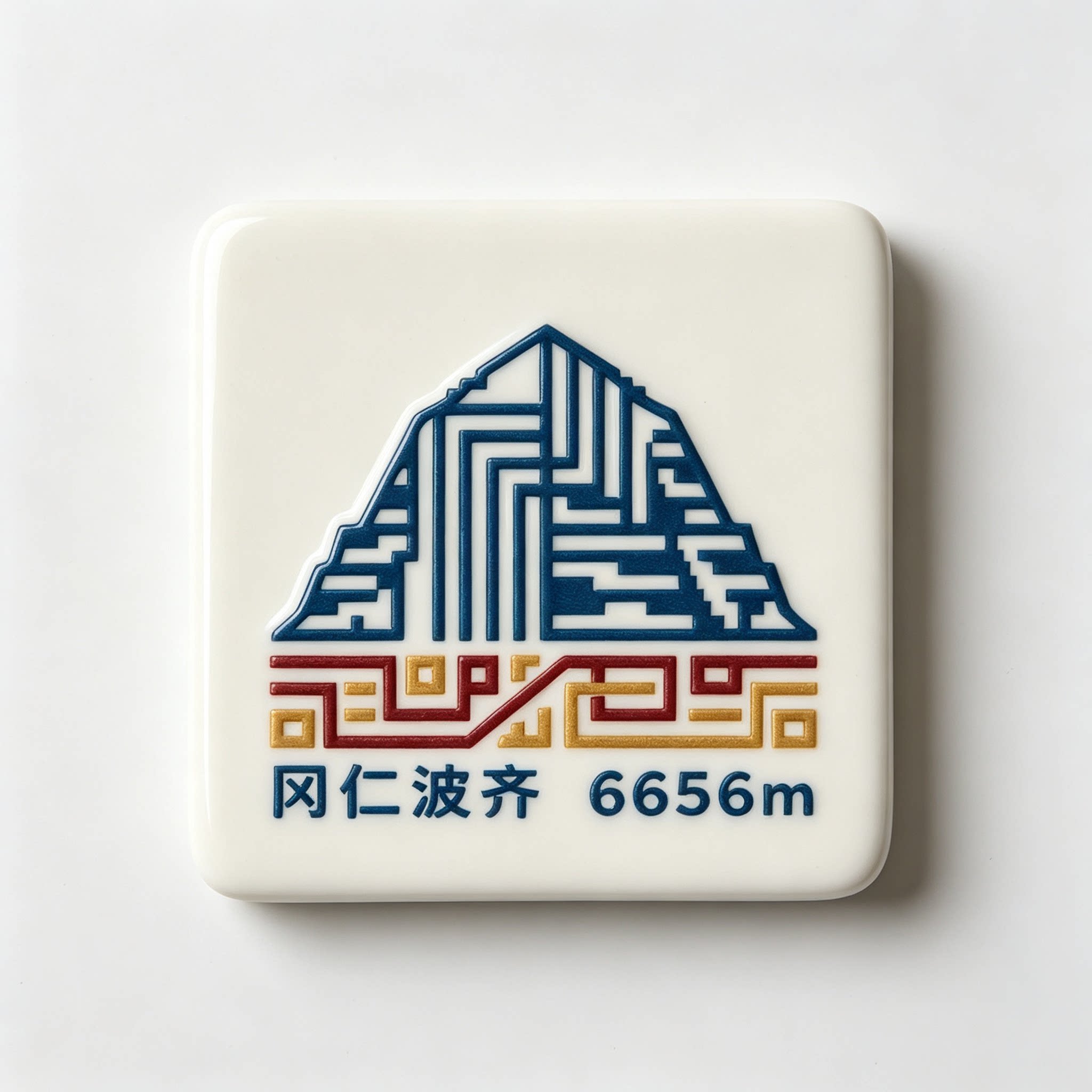 西藏雪山浮雕陶瓷冰箱贴珠穆朗玛冈仁波齐文创旅游纪念磁吸伴手礼