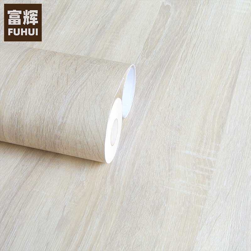 特厚木纹自粘墙纸PVC防水展柜家具展柜展台装饰膜导气槽波音软片