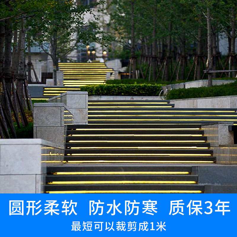 led灯带 24V2835 柔性灯带6*12红绿蓝粉紫金橙红彩皮灯条14mm金黄