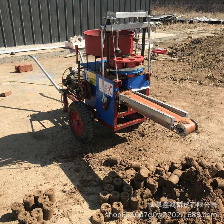直径4cm柴油压块机 电机带动育苗打钵机 西瓜黄瓜育苗打钵机