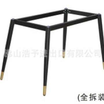 北欧轻奢餐桌 网红家用小户型时尚餐桌 现代金色铁艺餐桌椅