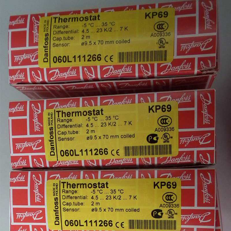 danfoss丹佛斯KP69温度开关-5℃-35℃控制器060L1112线控调温温控
