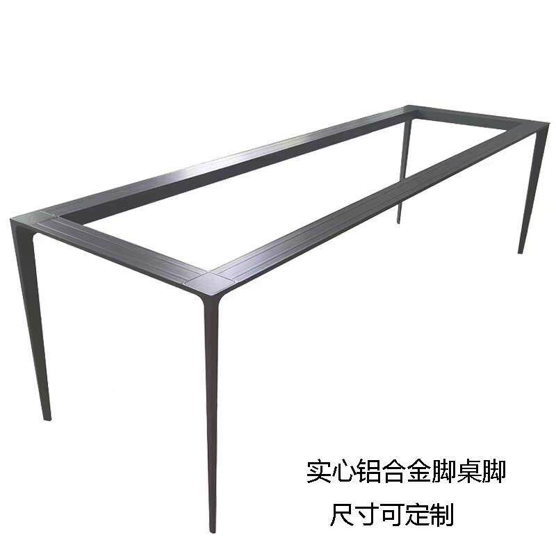 撑批台岩板餐F96S6TJJ桌腿支架铝合金腿实心桌脚桌子腿大吧理石桌