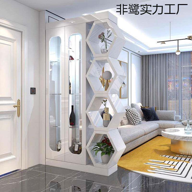 入户屏风玄关柜柜断客厅正对非鹭实力面进门厅柜装饰酒迎现代简隔