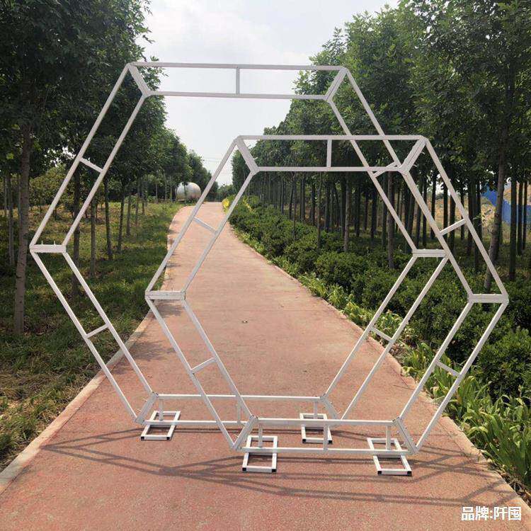 新形款婚tb-61751庆饰道具六边拱门婚庆菱形铁艺拱架门子舞台装摆