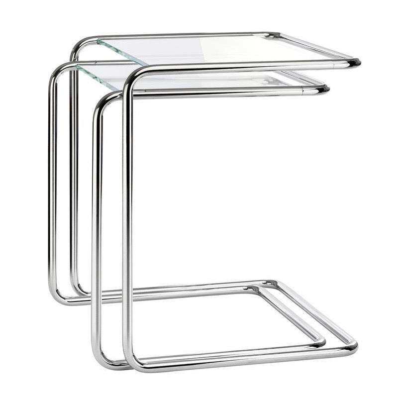 B97 Side Table边几简约设计师中古风咖啡不锈钢套几板面沙发角几图片