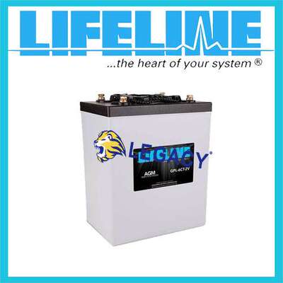 Lifeline蓄电池GPL-4CT AGM Battery 6V220AH动力牵引 免维护电池