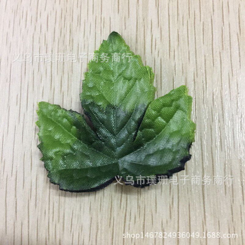 仿真绢布叶子 玫瑰花假叶片 丝网花配饰材料 其它配件用品