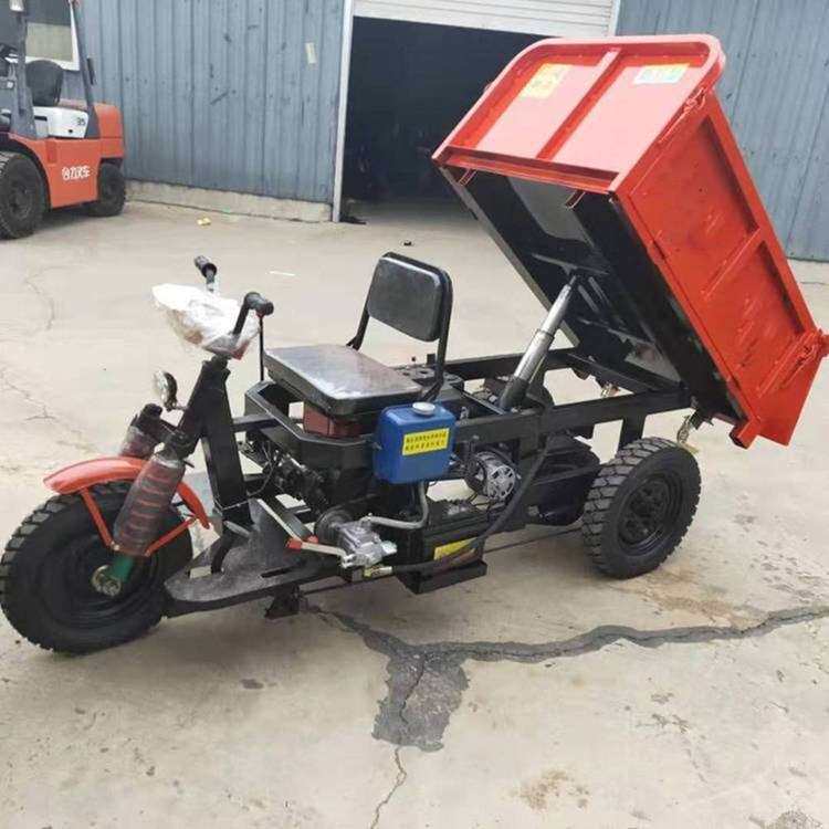 农用柴油三轮车 电启动工地用三马车 大棚养殖场液压自卸运料车