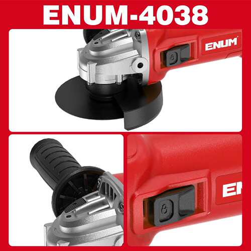 4038 亿能电动工具 红色短柄角磨 插电款专业工具