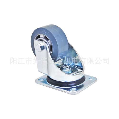 源头工厂产品100X50X55mm 好佳牌欧洲款重型铝芯灰色橡胶万向脚轮