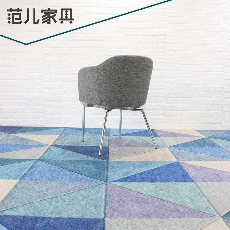 北欧酒店咖啡厅单人金属餐厅休闲沙发欧式圈椅