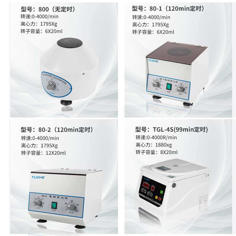 可定时台式电动离心机 12*20ml试管离心机 脂肪血清分离离心机