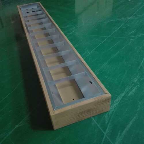 led明装格栅灯外壳 木纹优质格栅灯 厂家t8双管应急灯盘外壳