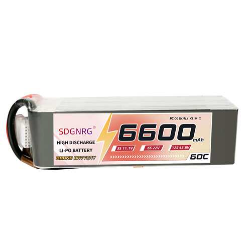Aircraft model high-rate starting battery 60C 22.2V 6600mAh