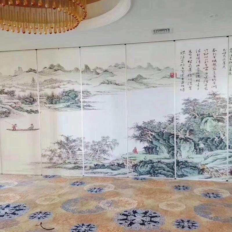 移动活动屏风 餐厅办公室宴会厅铝合金隔断墙厂家供应
