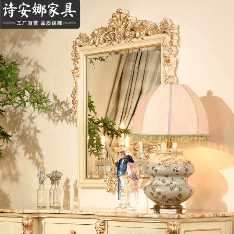 欧式梳妆台妆凳法式新古典实木手工雕花公主奢华卧室化妆桌家具