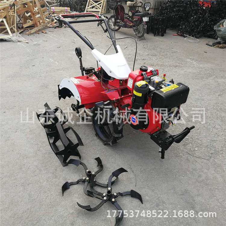 济宁 小型四驱微耕机农用田园管理机大棚用开沟培土机一机多用