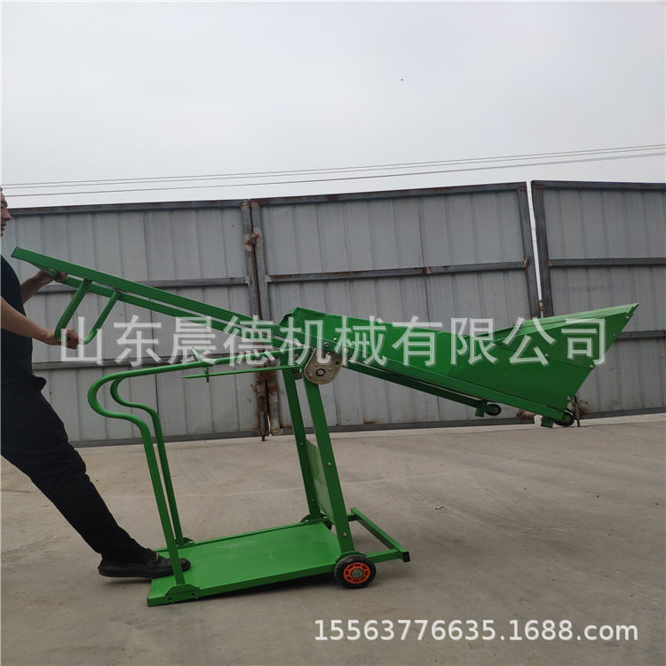 鸡粪清理装袋机双口袋汽油收粮机自走式谷物灌袋机