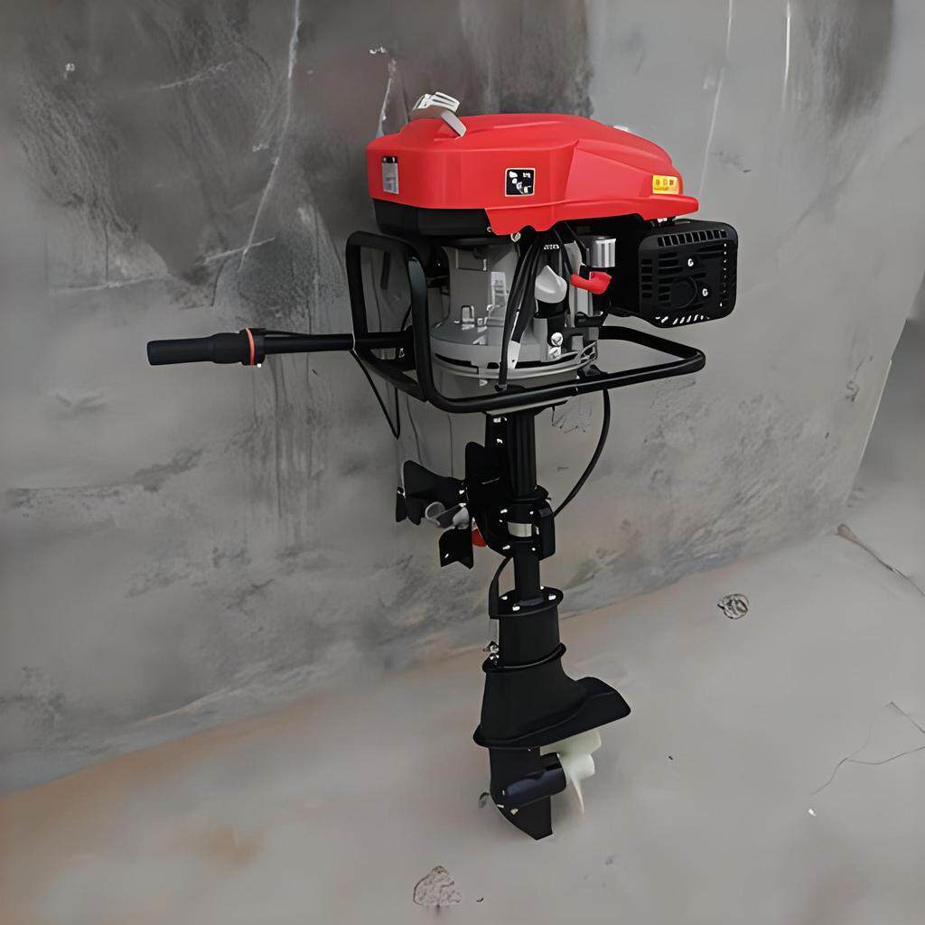 小型立式挂桨机汽油水下推进器带档位渔船木筏推船外机