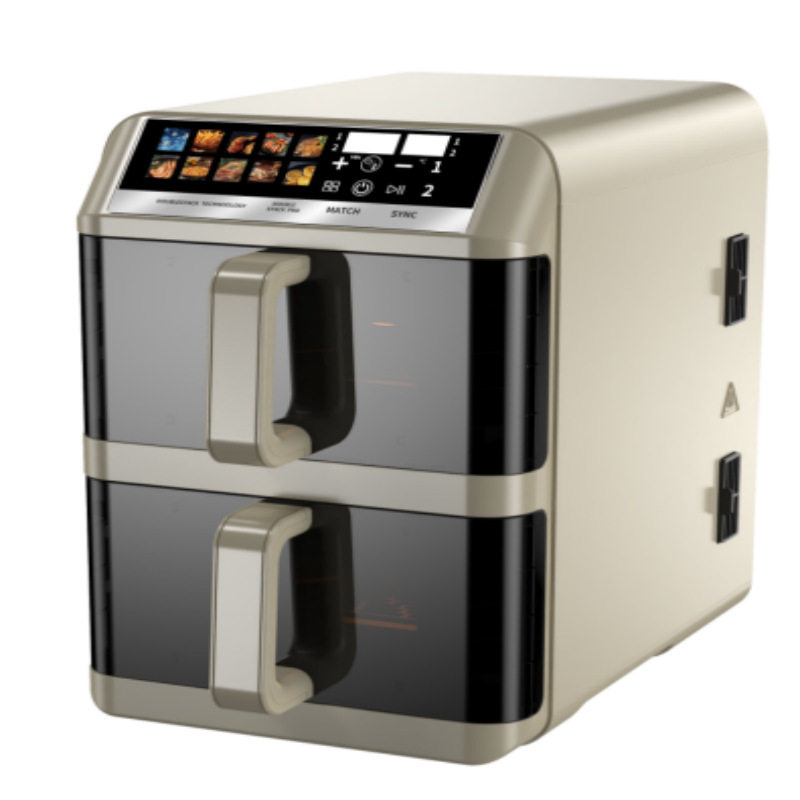 跨境外贸智能双层大容量10L多功能AIRFRYER100-220V空气炸锅烤箱