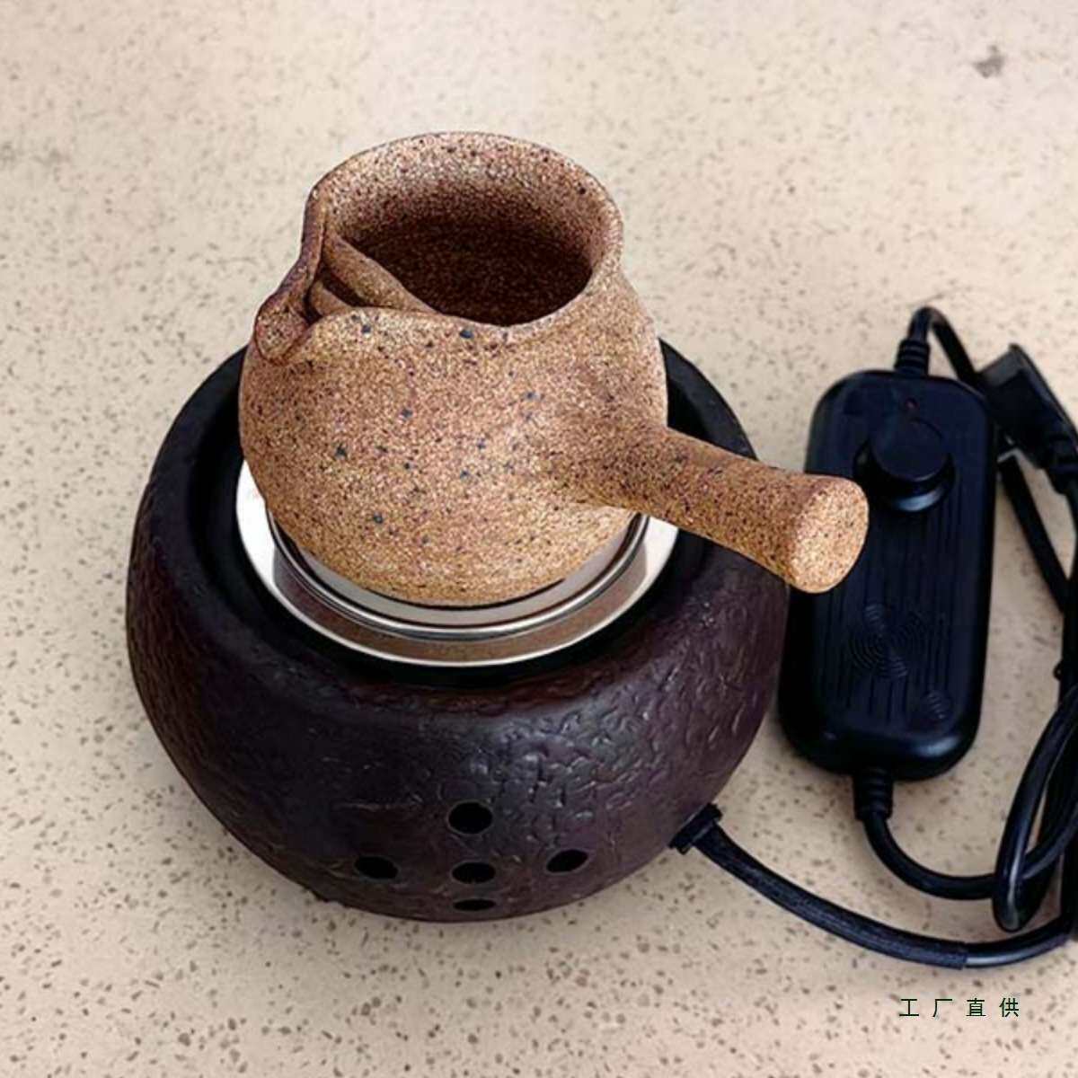 复古陶瓷家用甘肃罐罐茶电热炉子茶壶罐子冲茶加热烧茶器围炉煮茶