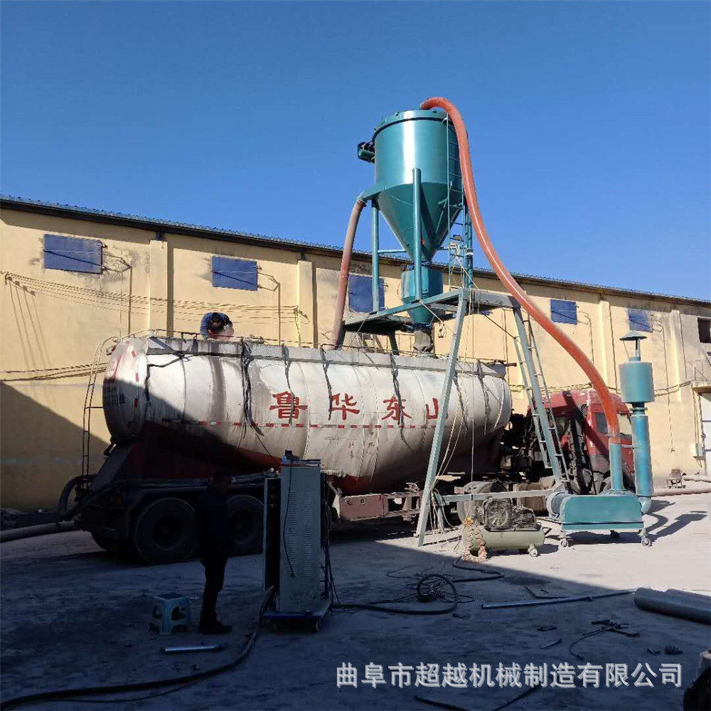 河北移动版粉煤灰石膏粉装车气力输送机自动吸料除尘抽料机