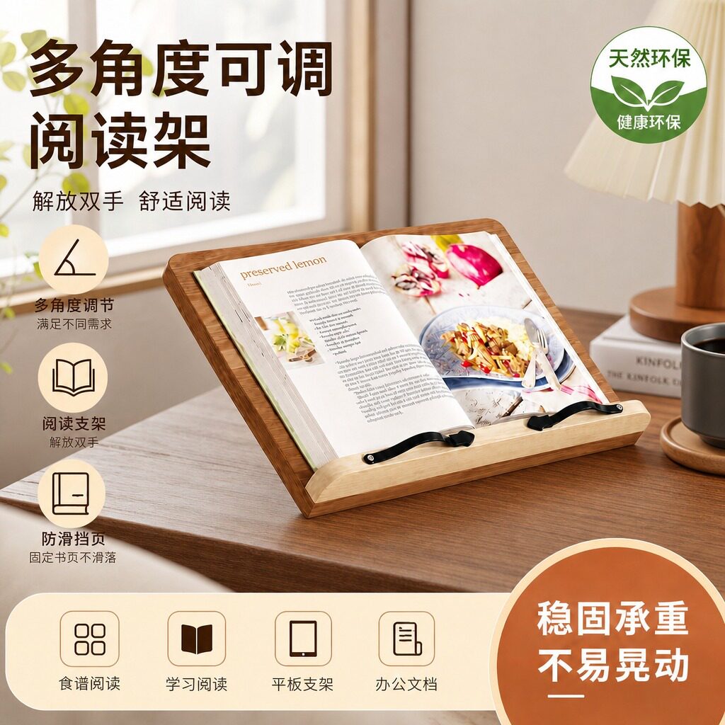 多功能阅读架书靠书立倾斜写字板电脑平板支撑架儿童坐姿矫正读书架学生晨读架放书器翻书架子可调节升降