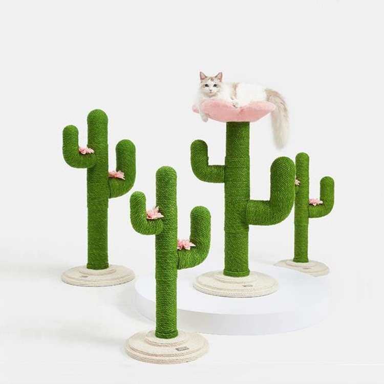 未卡仙人掌 猫爬架猫爬柱跳台猫架猫树猫抓板小号大号带花朵爬架