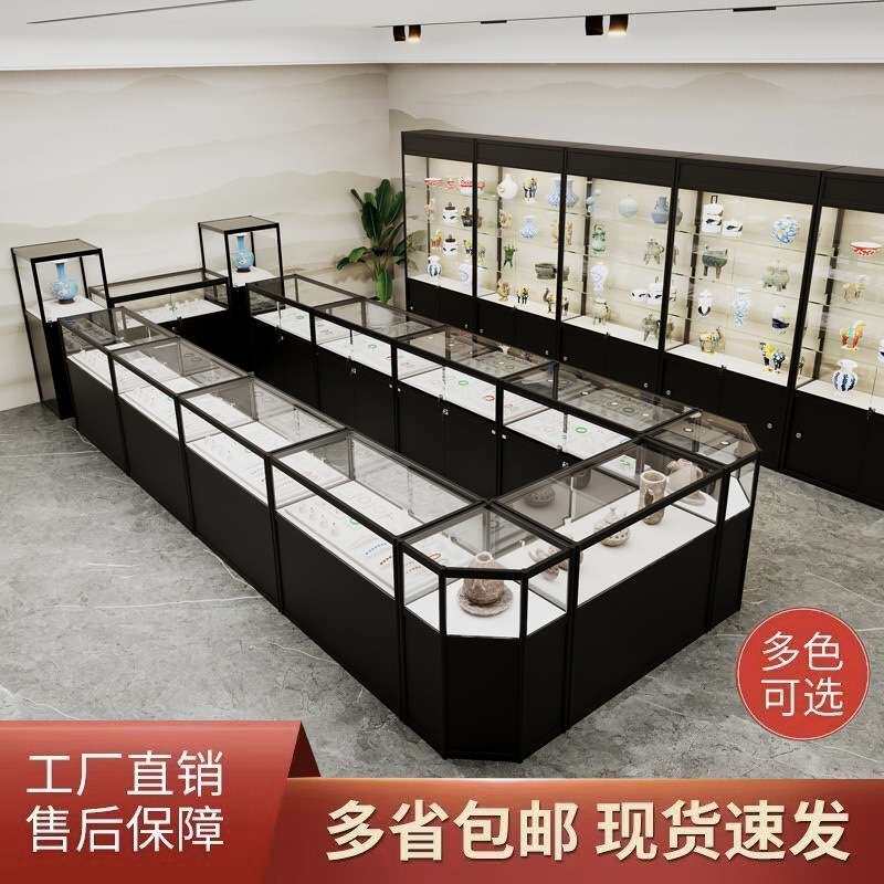 博物馆古董展示柜文物字画收藏品玉瓷器木质展览台珠宝玻璃柜