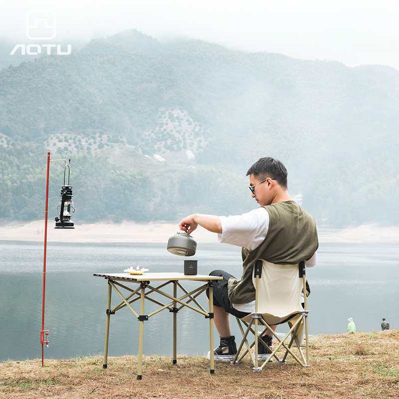 户外折叠桌椅 便携式桌子铝合金蛋卷桌 野餐露营烧烤装备用品套装