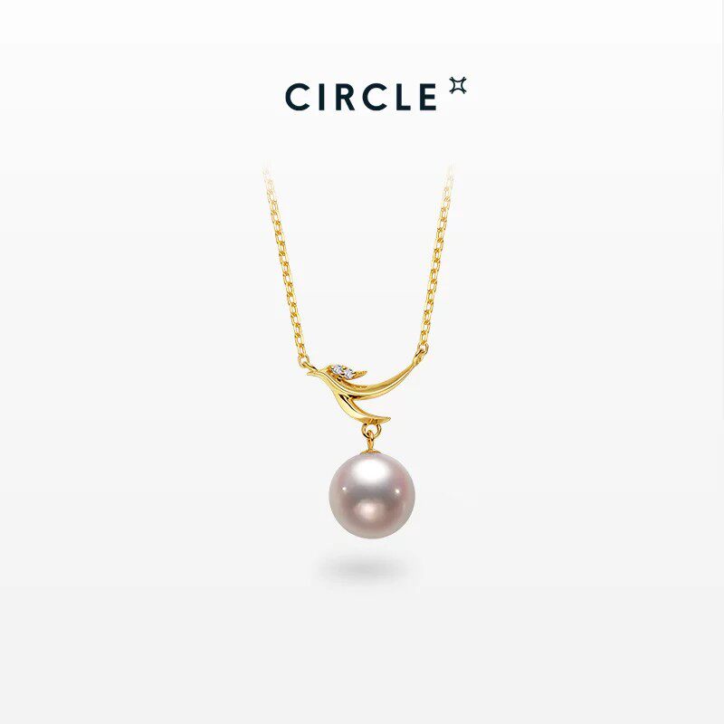 【门店同款】CIRCLE珠宝朱雀系列18K金akoya海水珍珠钻石项链女