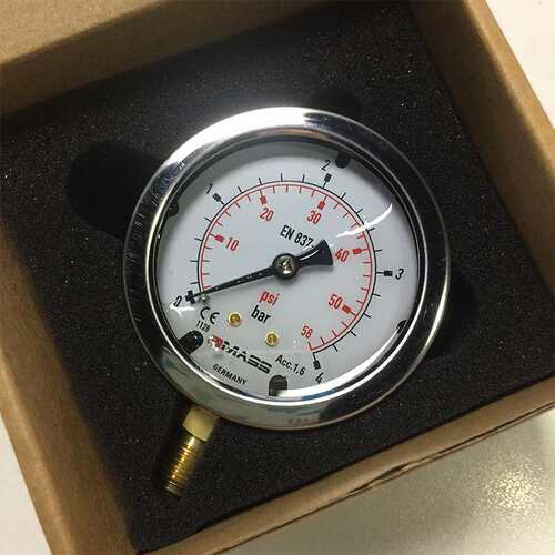 德国DMASS径向半钢压力表MBB06B-4-3-ZZZ  0-4BAR G1/4 表径63MM