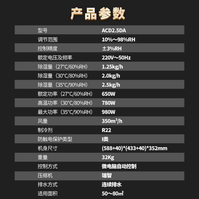 60升吊顶除湿机别墅木屋中央抽湿机地下室管道吸顶式除湿器跨境