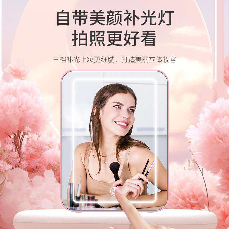 5L车载冰箱LED镜面迷你小型美妆冰箱车家两用冷藏饮料化妆护肤品