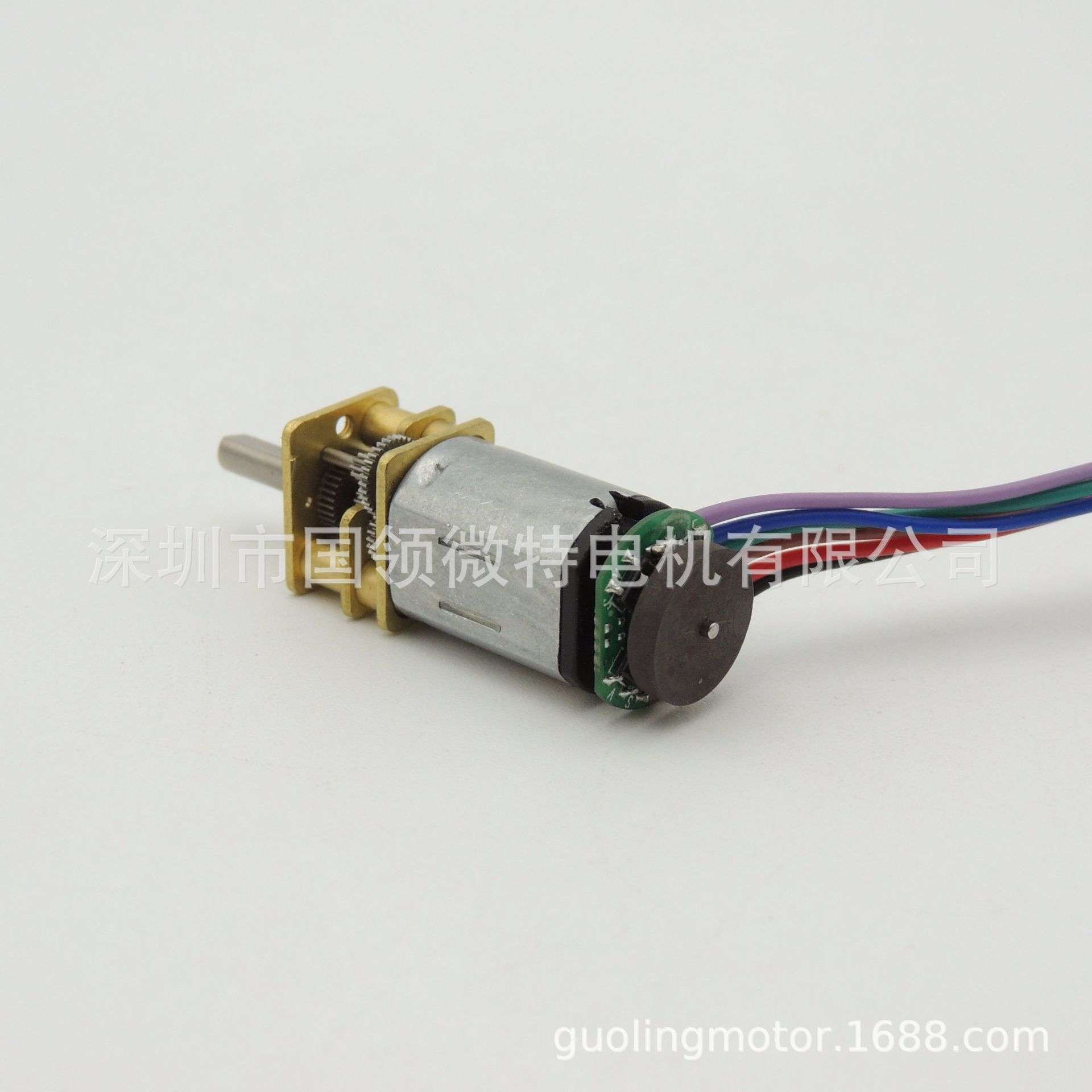 N20金属齿轮减速电机马达直流带编码器智能小车机器人用3V6V微型