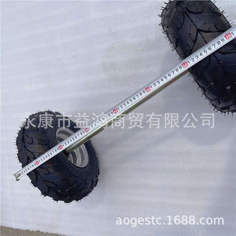 四轮卡丁车配件 改装漂移车1米后轴后桥总成 145/70-6寸越野轮胎