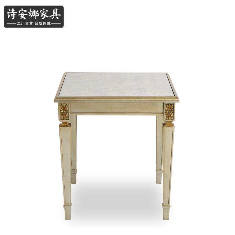 新古典别墅奢华轻奢欧式简约木质角几边几客厅沙发角落小茶几角几